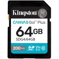 Kingston 64GB SD Canvas Go! Plus Gen 4 Class10 U3
